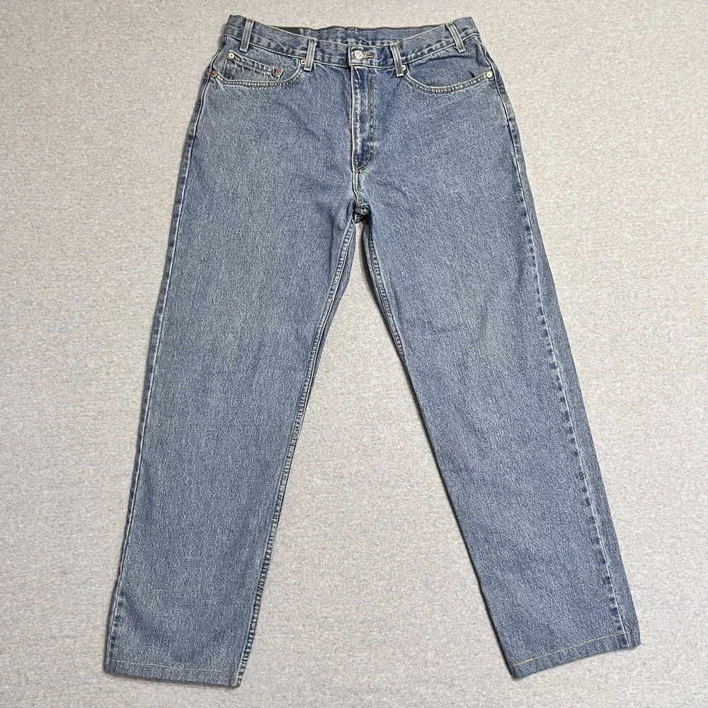 Vintage Levis 550‎ Jeans Mens 36X31 Blue Relaxed Tapered Medium Denim *Hemmed*